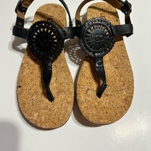 UGG Black and Brown Cork Sandals